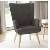 Image de Fauteuil scandinave IVAR en tissu gris anthracite
