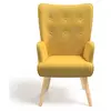 Image de Fauteuil scandinave IVAR en tissu jaune