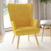Image de Fauteuil design scandinave jaune moutarde