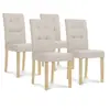 Image de Lot de 4 chaise en bois non empilable non pliable H. 94 cm interieur beige