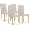 Image de Chaises capitonnées beiges chinées