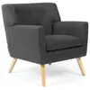 Image de Fauteuil scandinave LIV en tissu gris anthracite