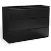 Image de Commode 6 tiroirs TOMI 110 cm bois noir