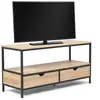 Image de Meuble TV 113 cm DETROIT 2 tiroirs design industriel