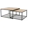 Image de Lot de 2 tables basses gigognes DETROIT 60/70 design industriel