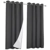 Image de Lot de 2 rideaux thermiques gris anthracite 135x240 cm