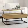 Image de Table de salon industrielle avec plateau relevable