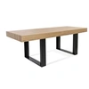 Image de Table à manger rectangle PHOENIX 8 personnes bois et noir 200 cm
