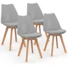 Image de Chaises scandinaves grises avec coussin