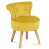Image de Fauteuil crapaud en velours jaune