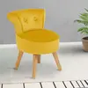 Image de Petit fauteuil crapaud jaune en velours