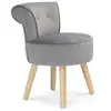 Image de Fauteuil crapaud en velours gris