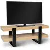 Image de Meuble télé design noir et bois avec double plateau