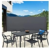 Image de Paravent extérieur rétractable 180 x 400 CM gris anthracite store latéral