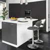Image de Îlot de cuisine blanc et gris 120 cm