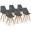 Image de Chaises scandinaves grises avec coussin