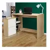 Image de Bureau d'angle bob imitation hêtre portes blanches