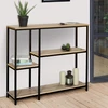 Image de Console étagère bibliothèque style industriel bois et métal