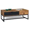 Image de Table basse rectangulaire CHICAGO 2 tiroirs design industriel