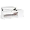 Image de Table basse plateau relevable rectangulaire ELEA avec coffre bois blanc