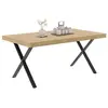 Image de Table a manger fixe sans tiroir 6 personnes rectangulaire en MDF 160 x 90 x 73 cm