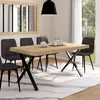 Image de Table à manger bois et métal noir 160 cm