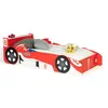 Image de Lit enfant GENERIQUE 70x140 en mdf chevet matelas sommier - sommier a lattes rouge