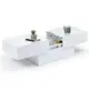 Image de Table basse coulissante rectangulaire MARTA bois blanc