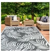 Image de Tapis extérieur COCO tropical gris et blanc 180 x 280 CM
