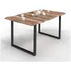 Image de Table a manger fixe sans tiroir 6 personnes rectangulaire en MDF L 160 cm