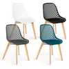 Image de Lot de 4 chaises ajourées dépareillées design