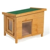 Image de Maison pour chat niche en bois avec porte basculante à lamelles
