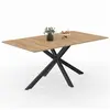 Image de Table a manger fixe sans tiroir 8 personnes rectangulaire en Bois 160 x 90 x 73 cm