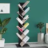 Image de Bibliothèque arbre bois noir et façon hêtre 10 niveaux
