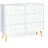 Image de Commode 6 tiroirs EMMIE 110 cm scandinave blanc