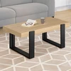 Image de Table de salon style industriel bois et noir