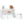 Image de Meuble de rangement enfant MANA en bois blanc 3 tiroirs cubes sur roulettes