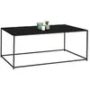 Image de Table basse rectangulaire DAVIS 113 cm en métal noir mat design industriel