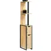 Image de Meuble de toilette industriel bois et métal noir