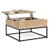 Image de Table basse plateau relevable carrée DETROIT design industriel