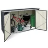 Image de Abri de jardin en métal verrouillable multi-rangement pour stockage vélos, outils, poubelles
