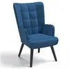 Image de Fauteuil scandinave ANIA en velours bleu