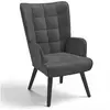 Image de Fauteuil scandinave ANIA en velours gris