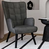 Image de Fauteuil scandinave en velours gris