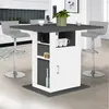 Image de Îlot central cuisine bois gris et blanc 110 cm