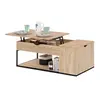 Image de Table basse plateau relevable rectangulaire DETROIT avec coffre design industriel