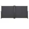 Image de Paravent extérieur rétractable double 180 x 800 CM gris anthracite store latéral