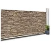 Image de Brise vue occultant 1,2 x 10 M motif pierre marron 160 gr/m²