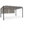 Image de Pergola édition luxe lames orientables 3x4 M et 4 stores taupe