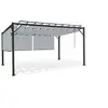Image de Pergola édition luxe lames orientables 3x4 M et 4 stores gris clair